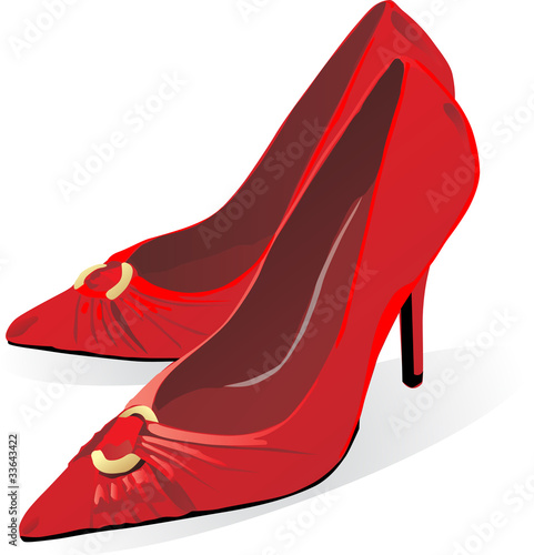 red stiletto shoes