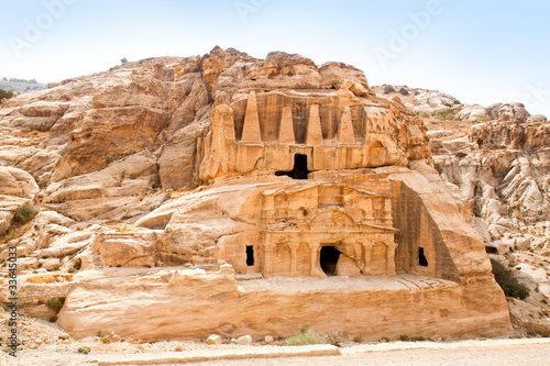 Temple in Petra. Jordan