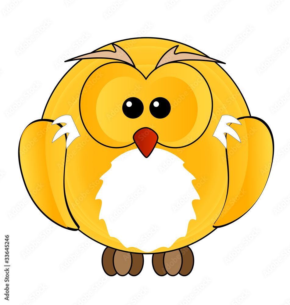 abstract owl bird sign yellow color abstract owl bird sign yellow color