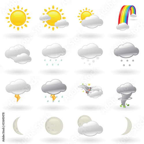 Weather Icons Set Of Natural Phenomenons