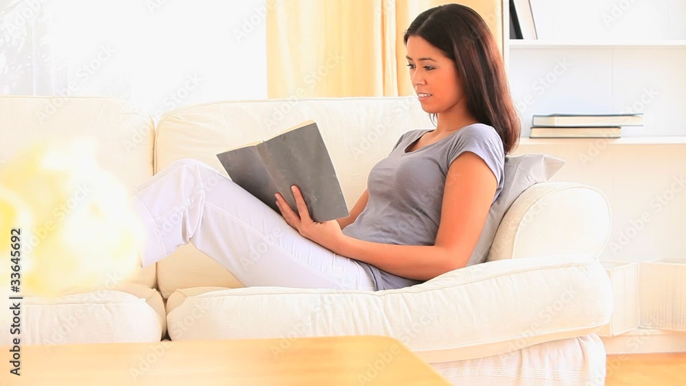 Beautiful woman reading a book Beautiful woman reading a book