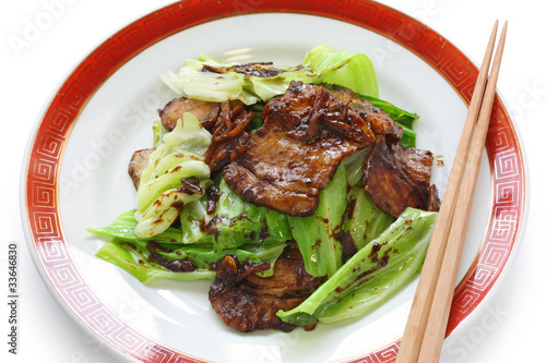 twice cooked pork , chinese food photo