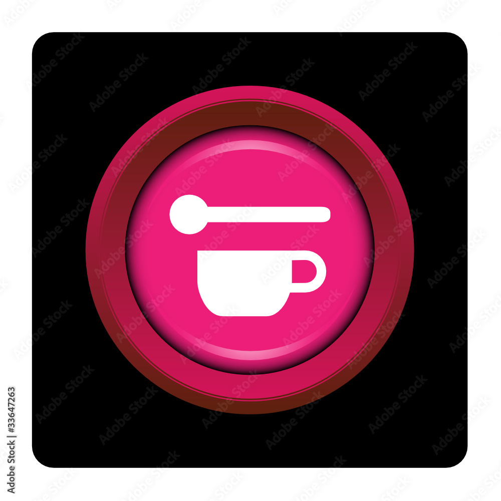 Internet, bouton, logo, picto, café, déjeuner, tasse, cuillère Internet, bouton, logo, picto, café, déjeuner, tasse, cuillère