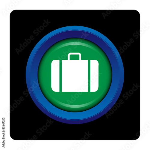 Internet, bouton, logo, picto, valise, bagage, voyage, sac