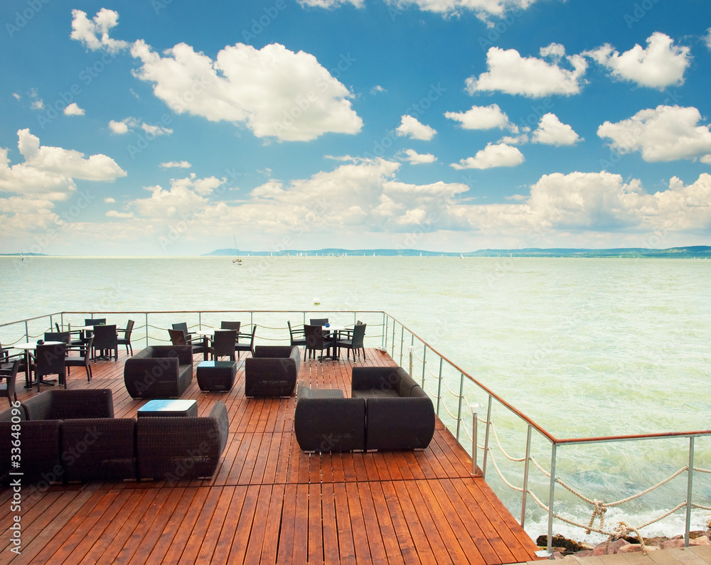 Fototapeta premium Restaurant at Lake Balaton