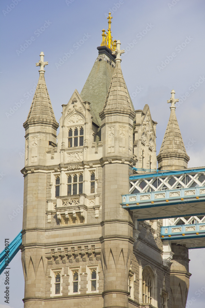 Detail of the Tower Bridge, London, England