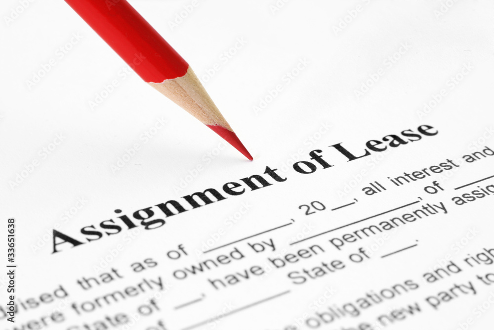 Assignment of lease Assignment of lease