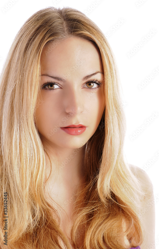 Beautiful girl with serious expression Beautiful girl with serious expression