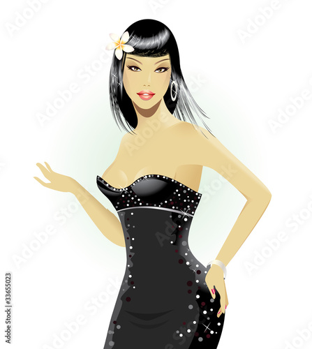 Beautiful Asian fashion woman