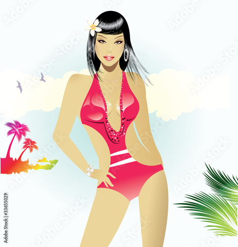 Beautiful girl at the beach