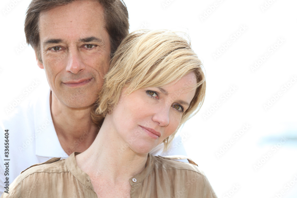 Head and shoulders of mature couple Head and shoulders of mature couple