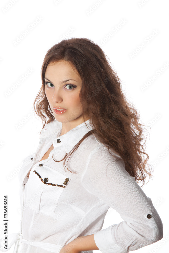 beautiful young sensual woman with long hair posing, studio shot beautiful young sensual woman with long hair posing, studio shot