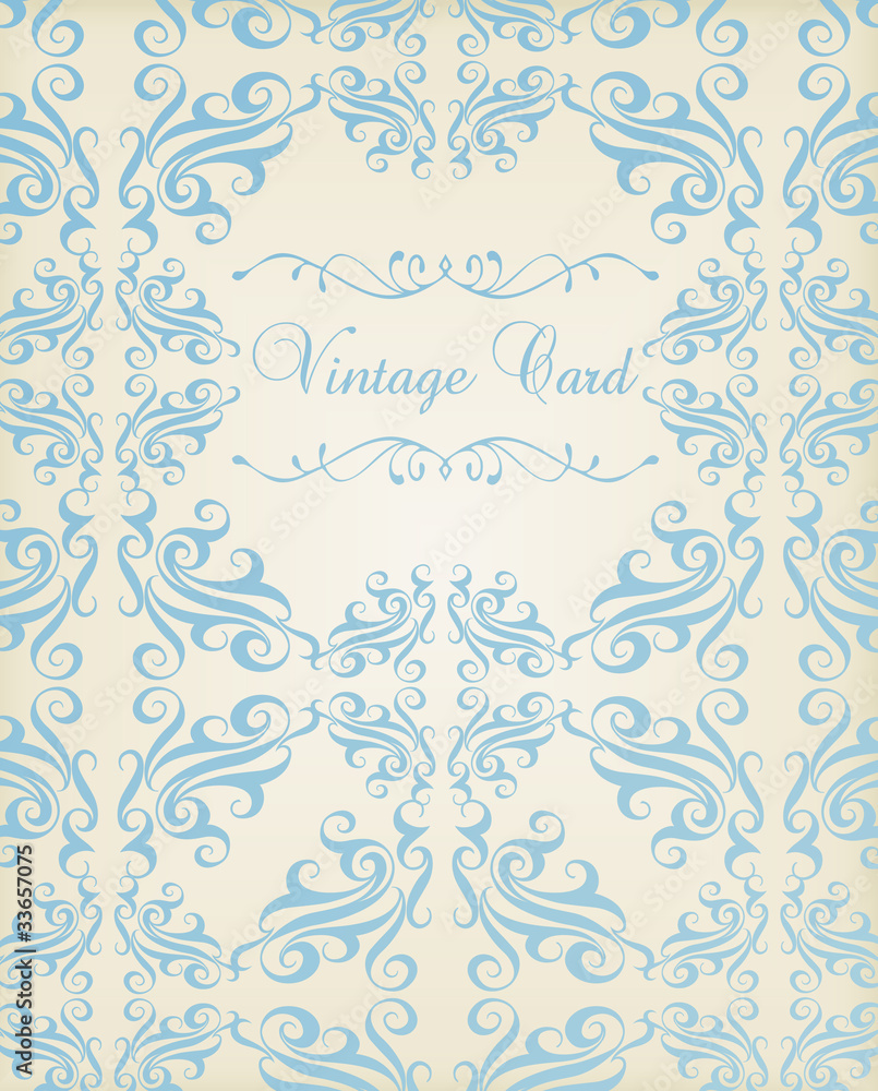 Vintage background card in Victorian style