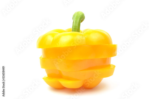 Fresh yellow paprika isolated