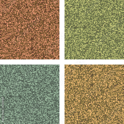 Classic camouflage pattern four colorways. EPS 8