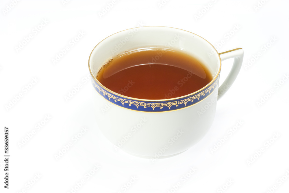 tea in elegance classic porcelain cup isolated on white tea in elegance classic porcelain cup isolated on white