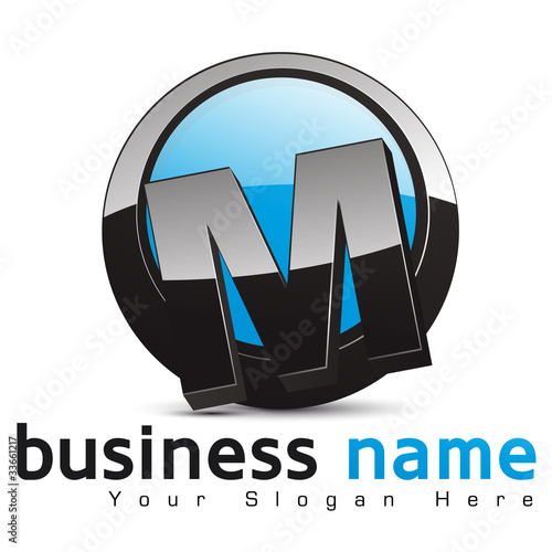 logo business design, lettre M