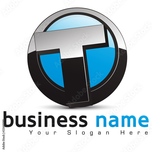 logo business design, lettre T