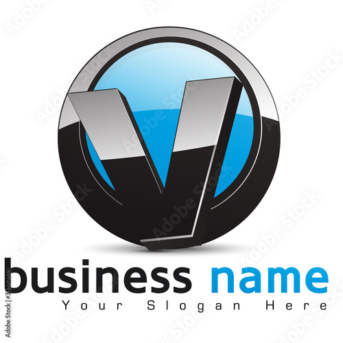 logo business design, lettre V