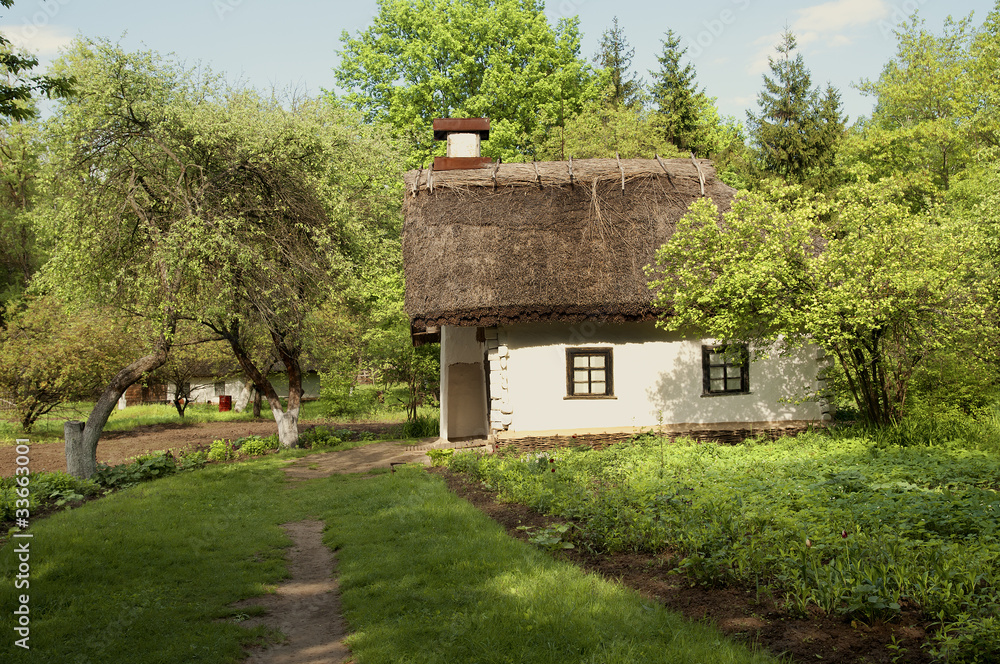 Fototapeta premium Ukrainian village in the spring