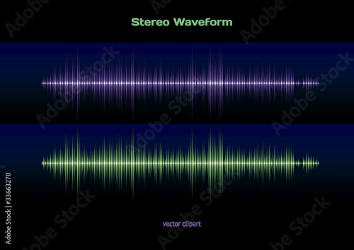 Stereo sound waveform
