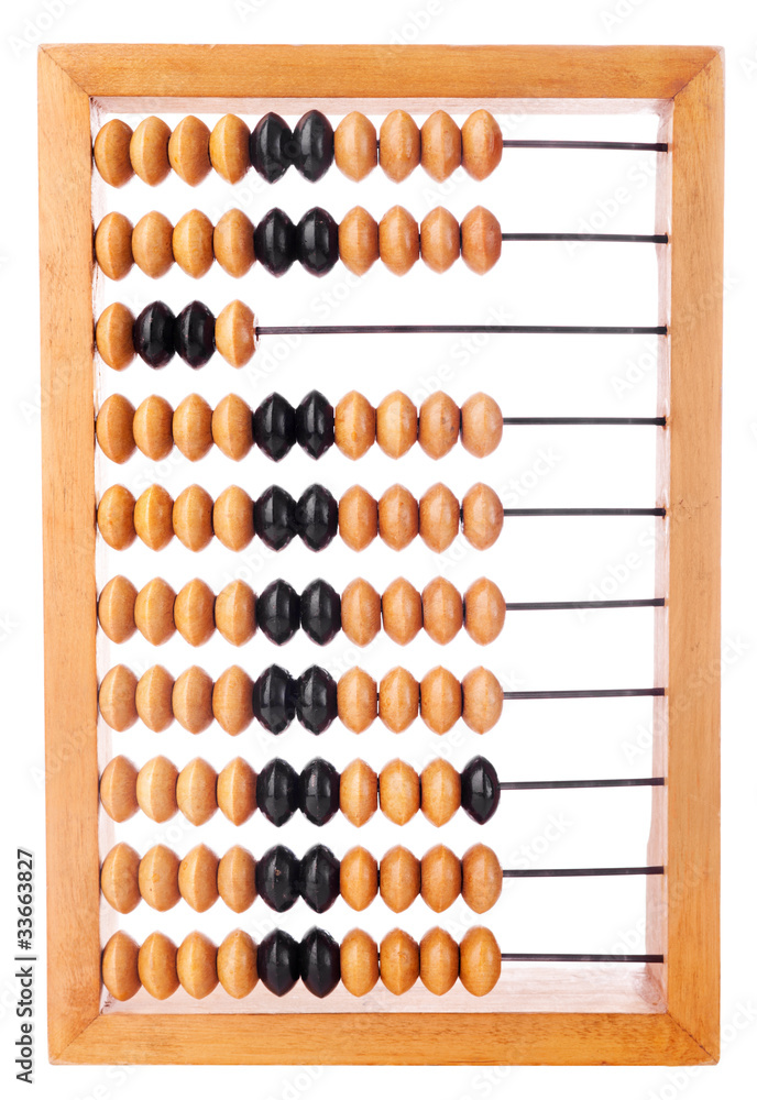 Accounting abacus isolated on white background Accounting abacus isolated on white background