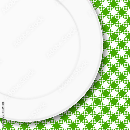 teller auf tischdecke I