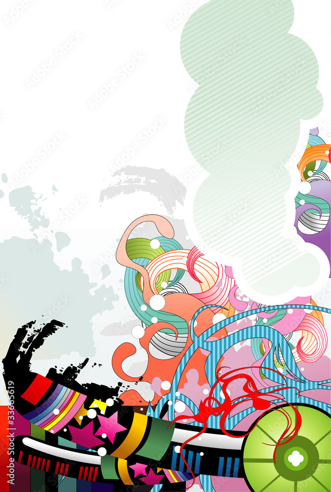 Obraz premium abstract color texturized shapes vector