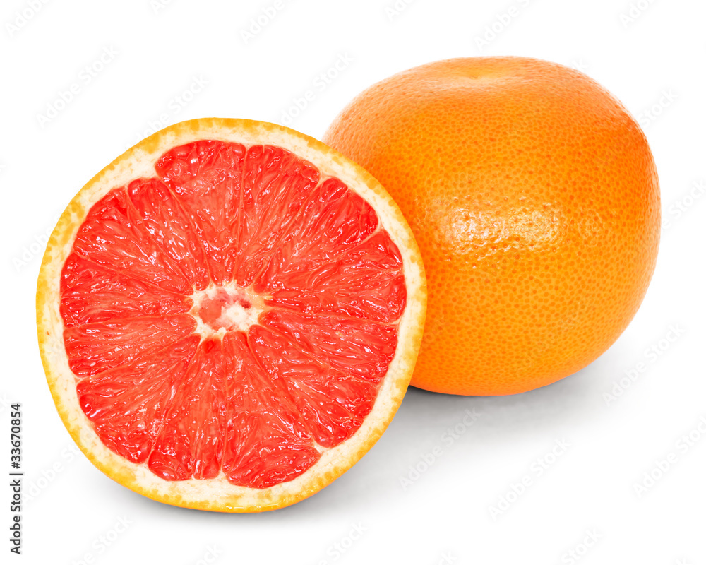 grapefruit over white background grapefruit over white background