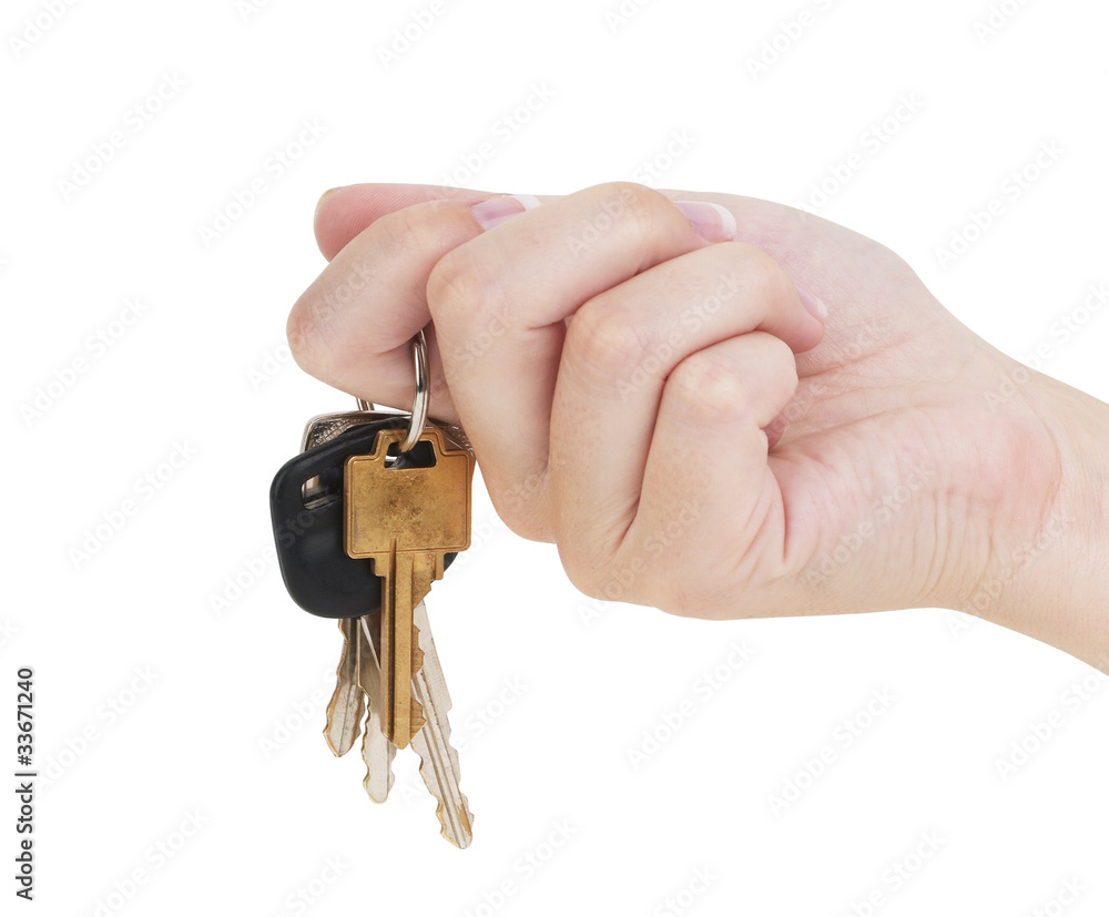 hand holding bunch of keys
