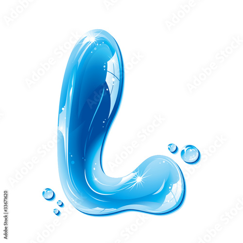 Water Liquid Letter - Capital L