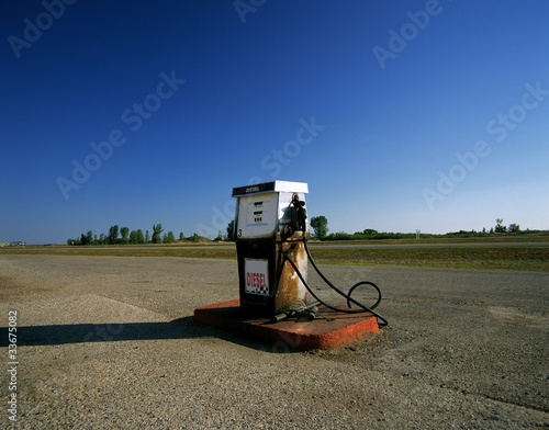 Gas station alone