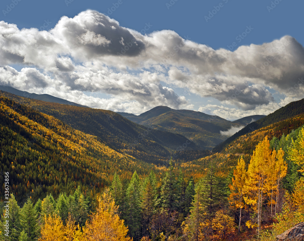 Mountains in fall, Nelson Range