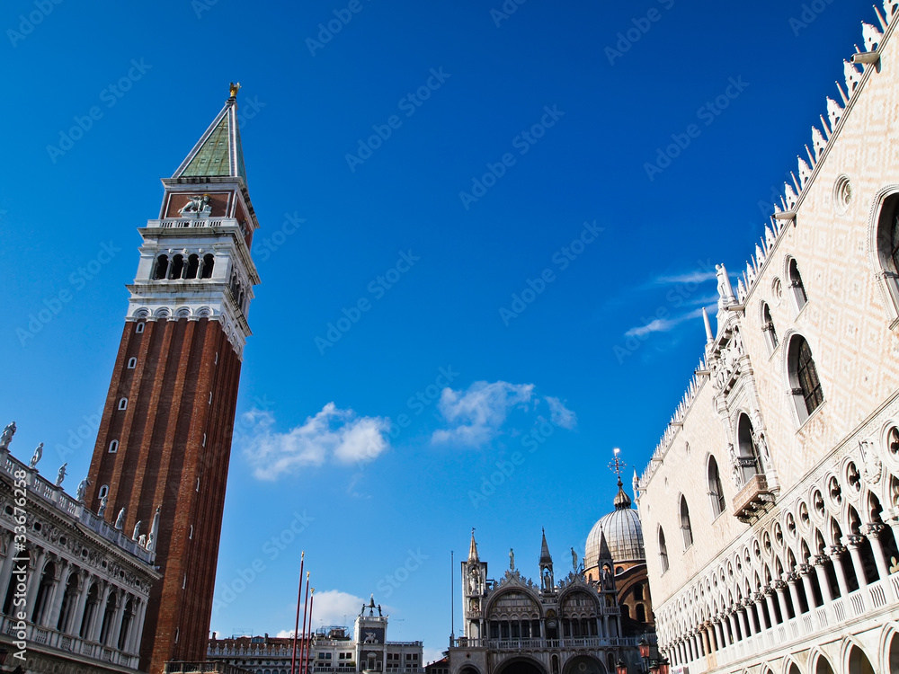 The San Marco square in Venice, Italia