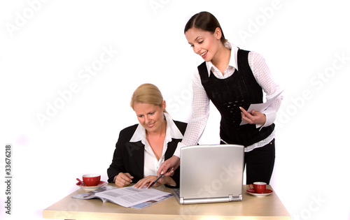 Two young handsom bussiness woman