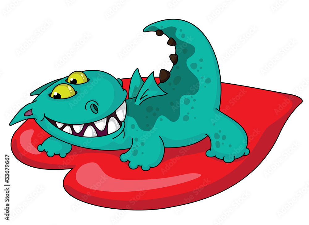 Fototapeta premium dragon and heart