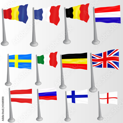 set of flags