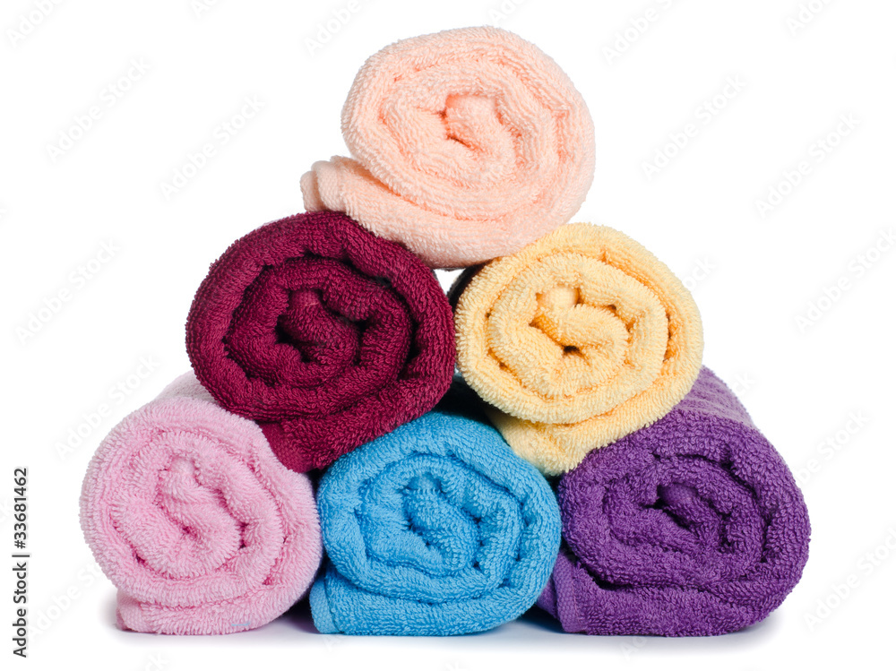 The combined colour towels The combined colour towels