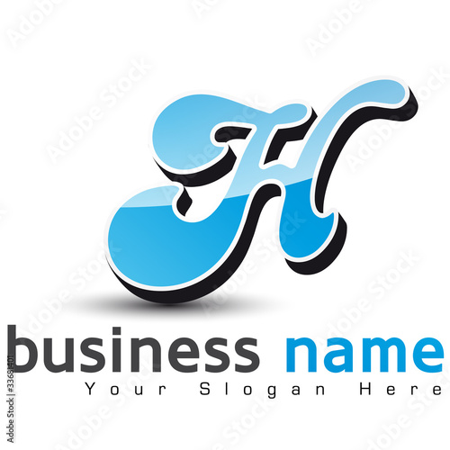logo business design, lettre H