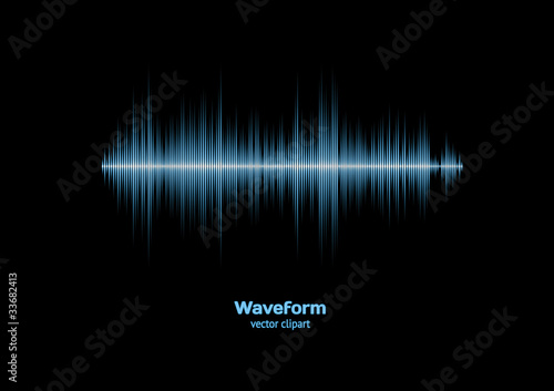 Sharp cool blue waveform