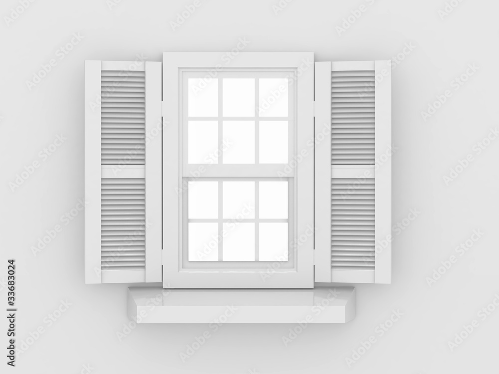 Fototapeta premium Closed window and shooters