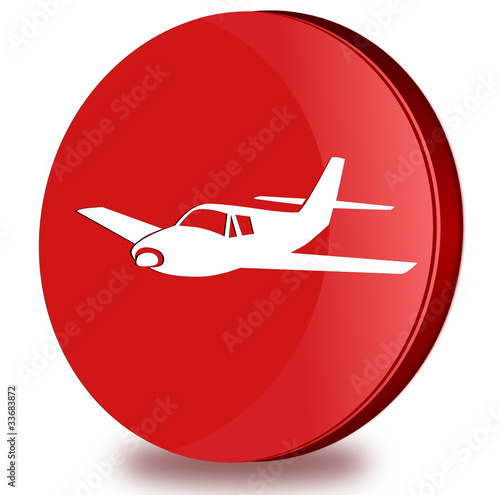 Airplain glossy icon