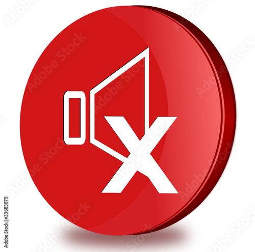 Mute glossy icon
