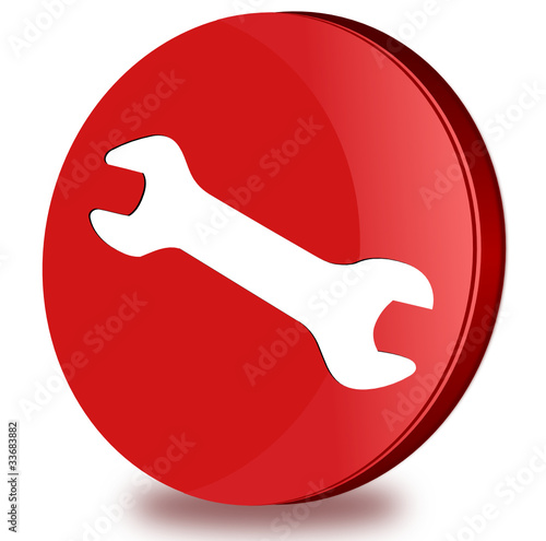 Wrench glossy icon