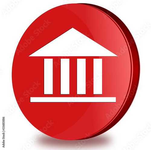 Museum / Bank glossy button