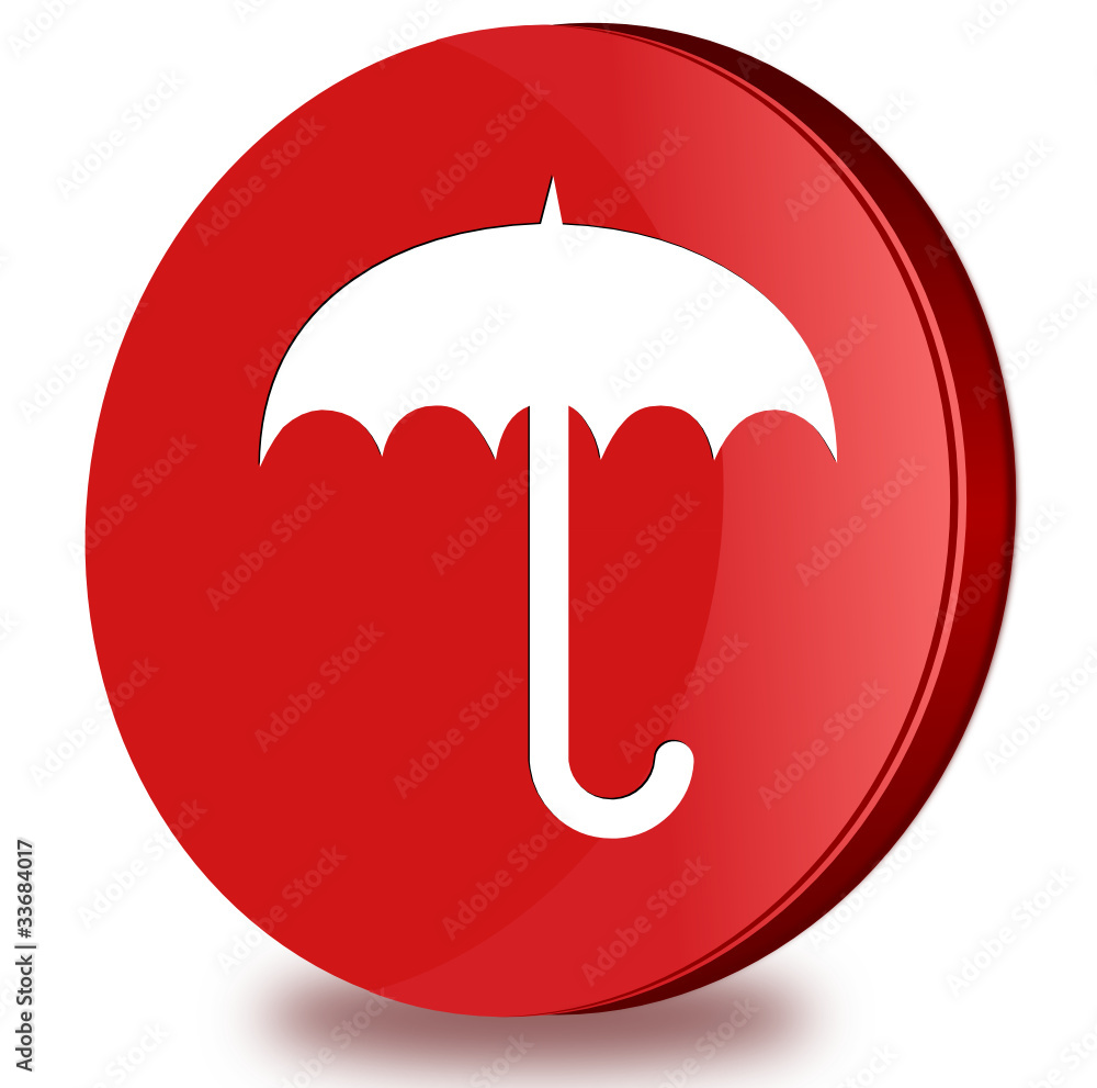Umbrella glossy icon Umbrella glossy icon