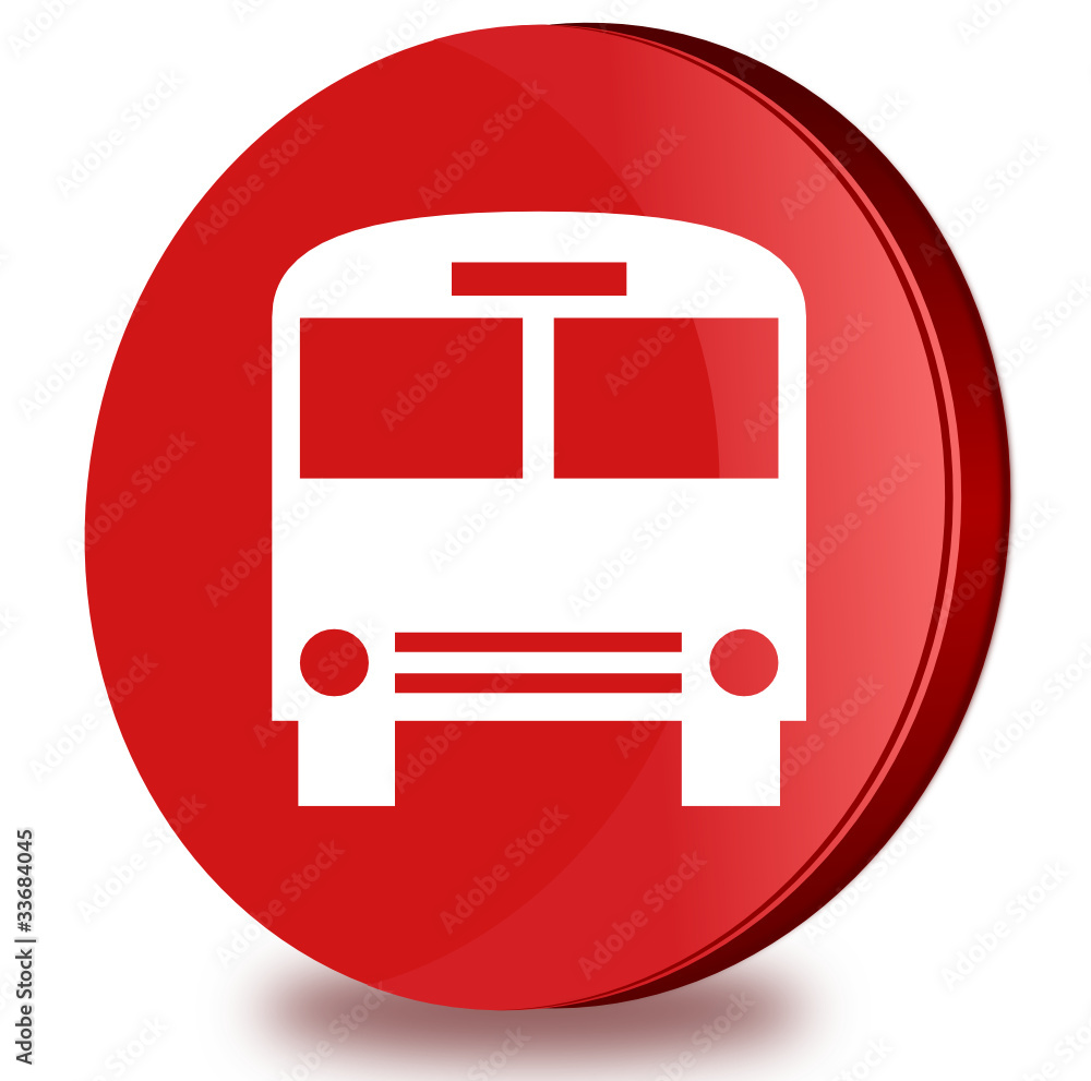 Bus glossy icon Bus glossy icon