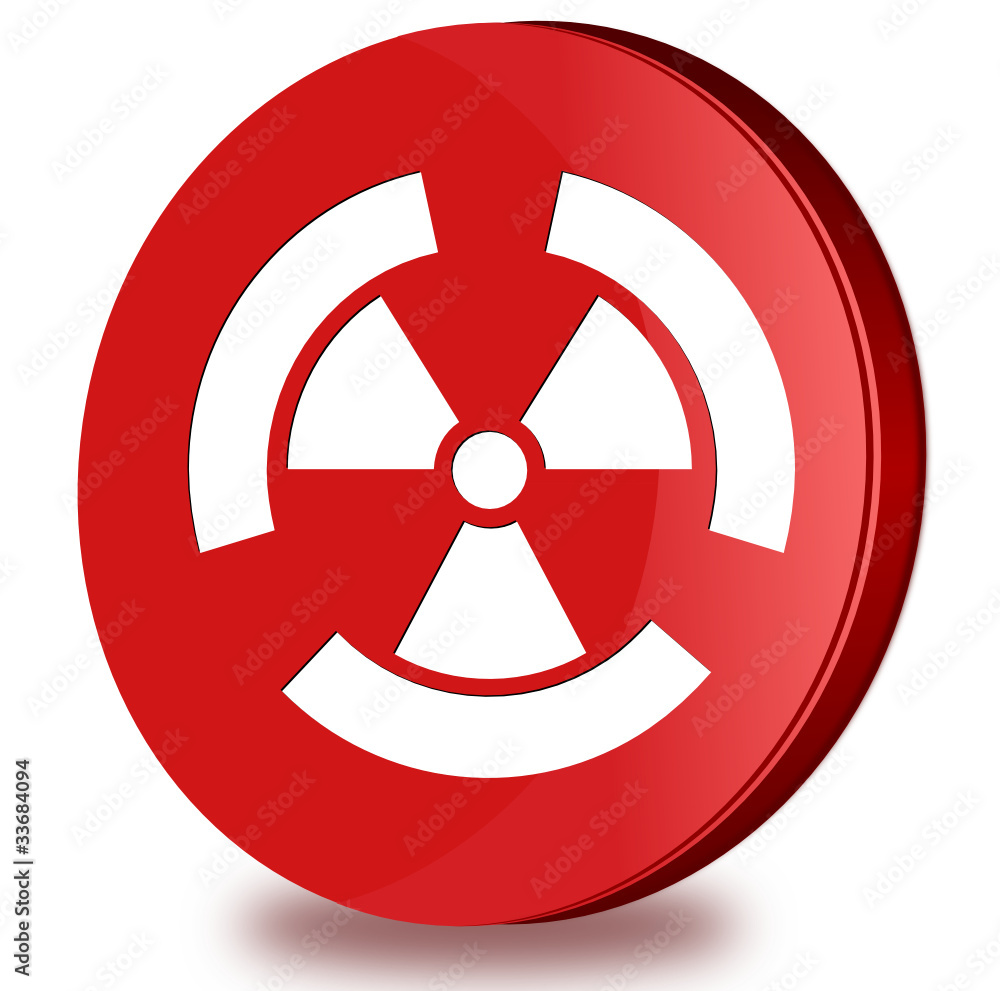 Radioactivity glossy icon