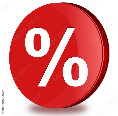 Discount glossy icon