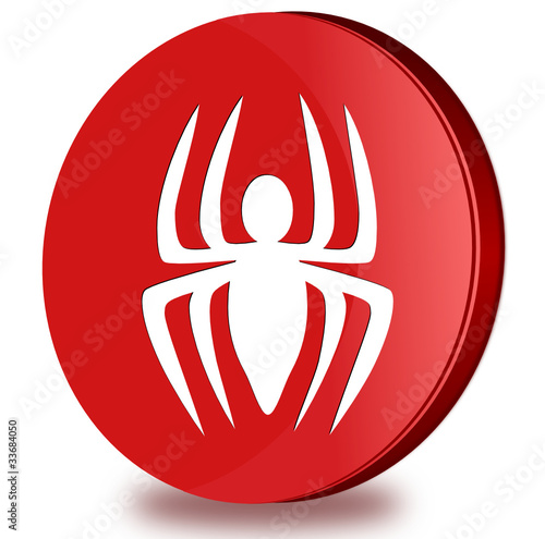 Spider glossy icon
